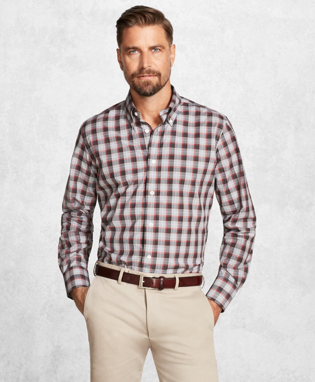Golden Fleece® Regent Fit Multi-Plaid Flannel Sport Shirt