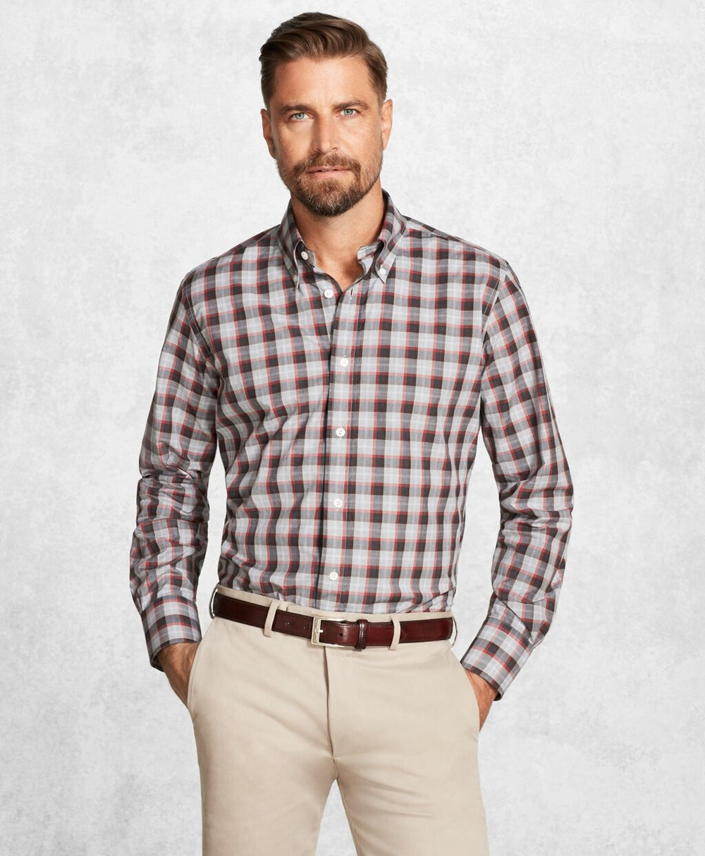 Golden Fleece® Regent Fit Multi-Plaid Flannel Sport Shirt