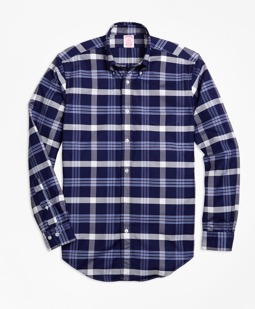 Madison Fit Oxford BB#10 Plaid Sport Shirt