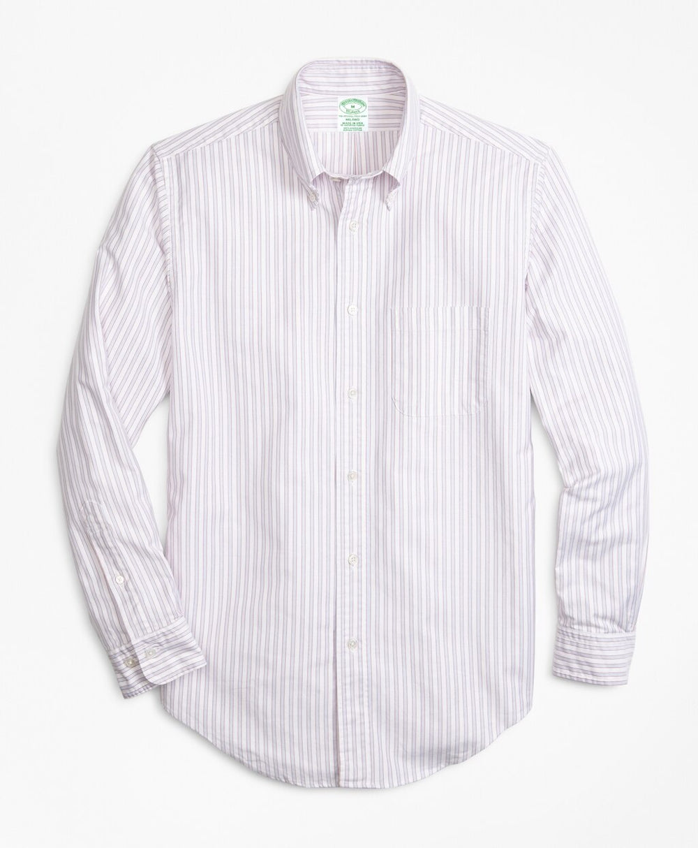 Milano Fit Oxford Outline Stripe Sport Shirt