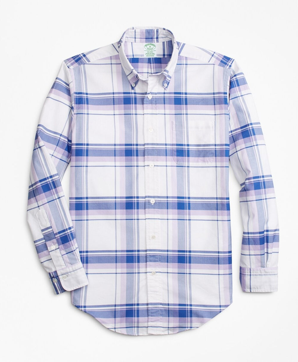 Milano Fit Oxford Plaid Sport Shirt