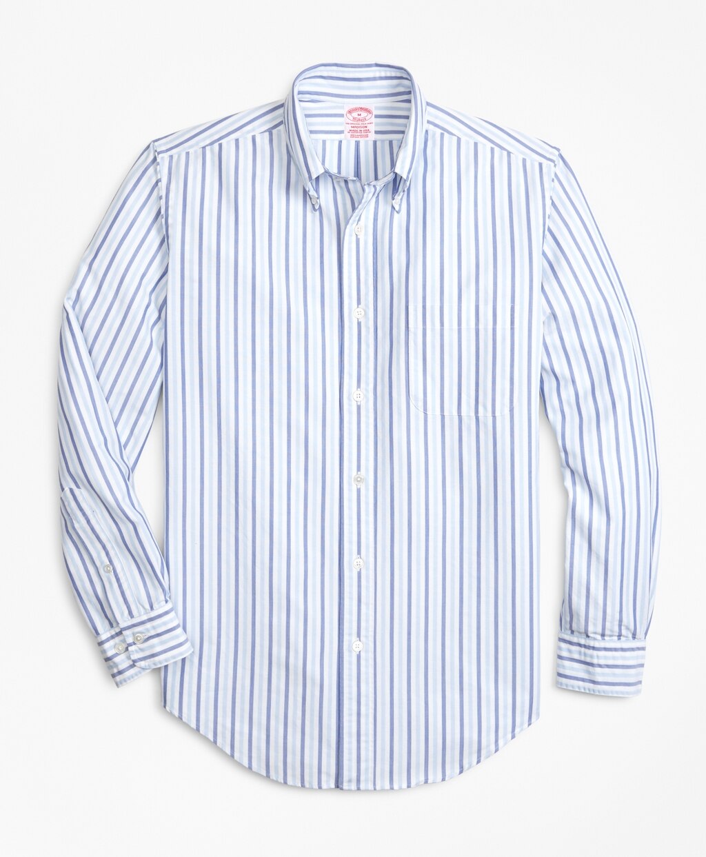 Madison Fit Oxford Alternating Stripe Sport Shirt