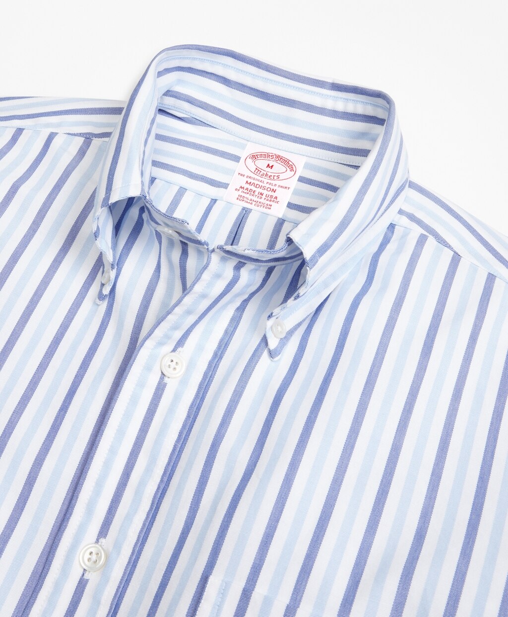 Madison Fit Oxford Alternating Stripe Sport Shirt