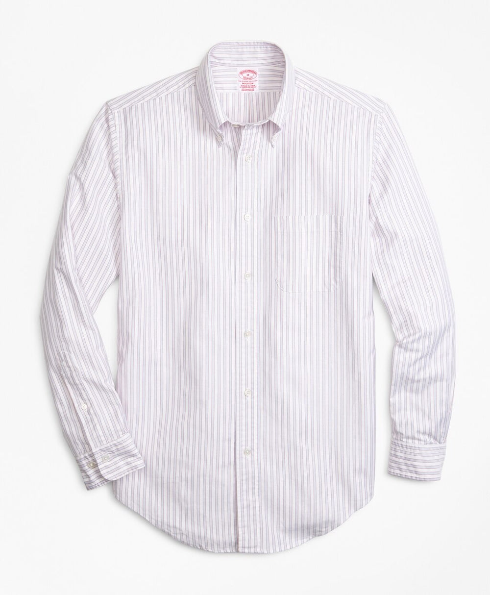 Madison Fit Oxford Outline Stripe Sport Shirt