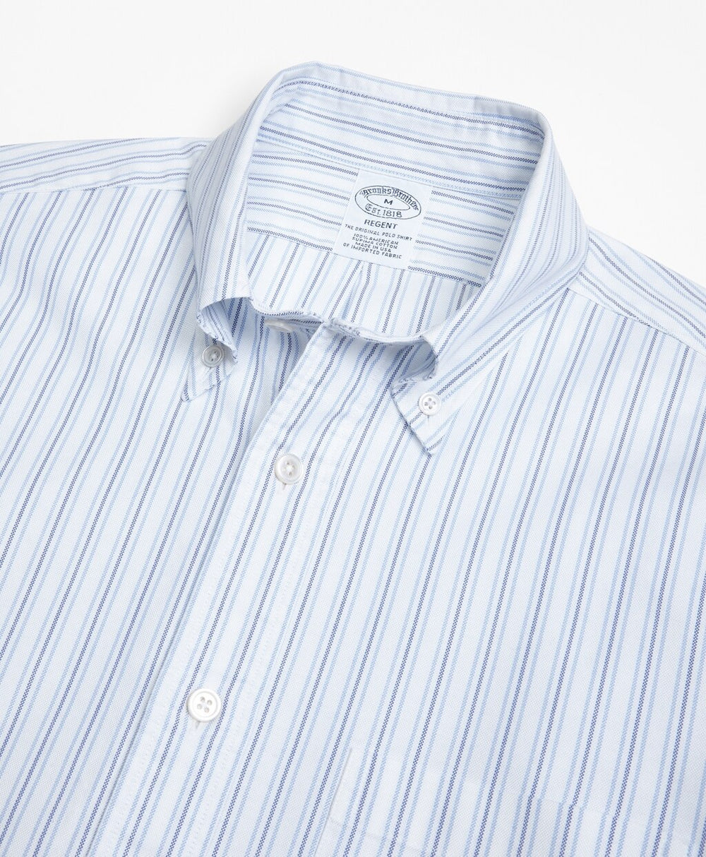 Regent Fit Oxford Double-Stripe Sport Shirt
