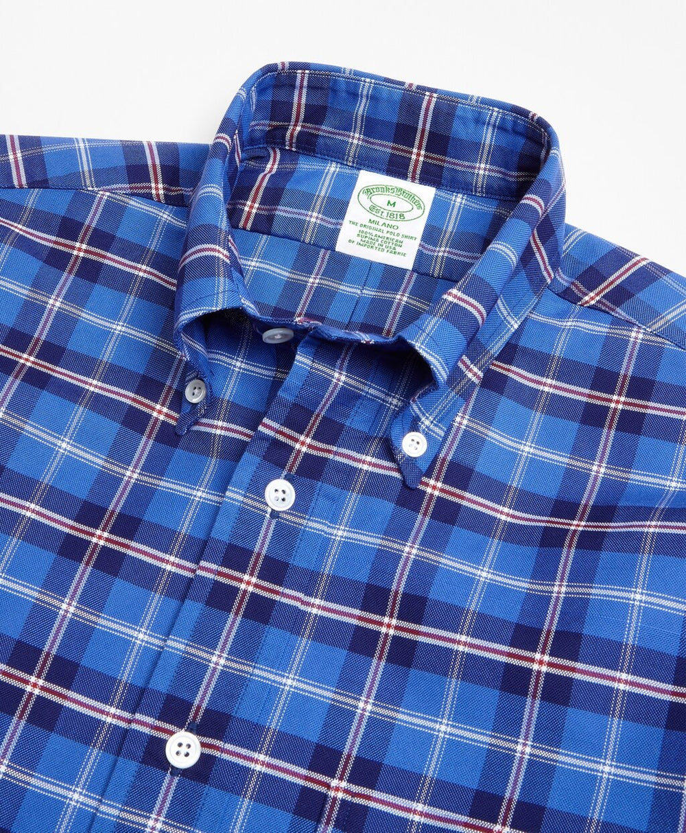 Milano Fit Oxford Plaid Sport Shirt