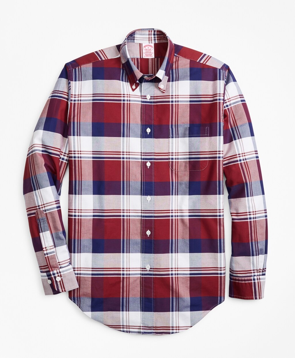 Madison Fit Oxford Large Plaid Sport Shirt