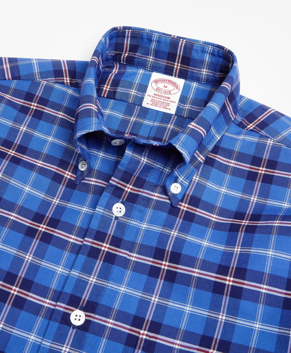 Madison Fit Oxford Plaid Sport Shirt
