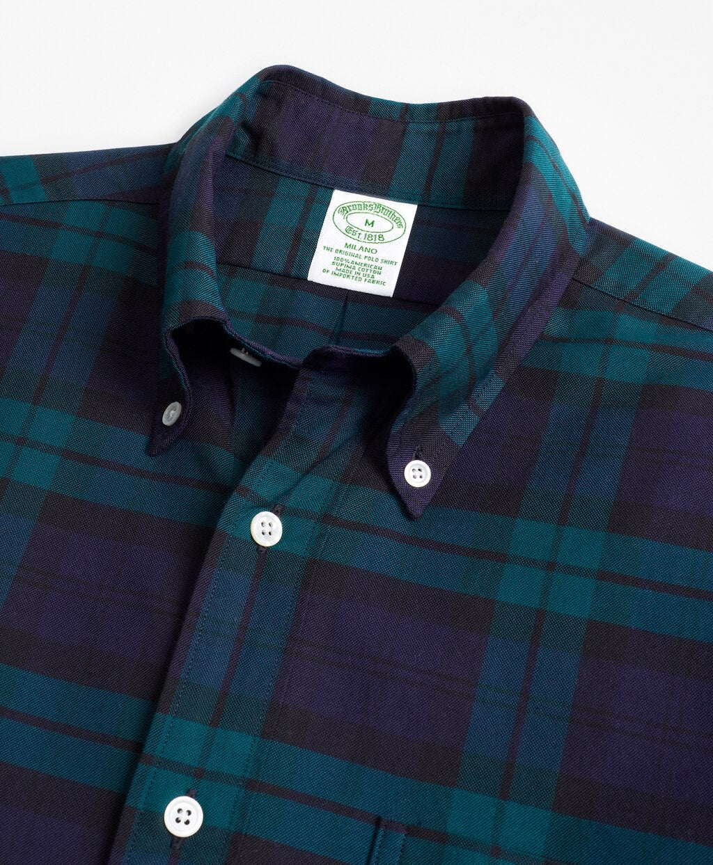 Milano Fit Oxford Black Watch Sport Shirt
