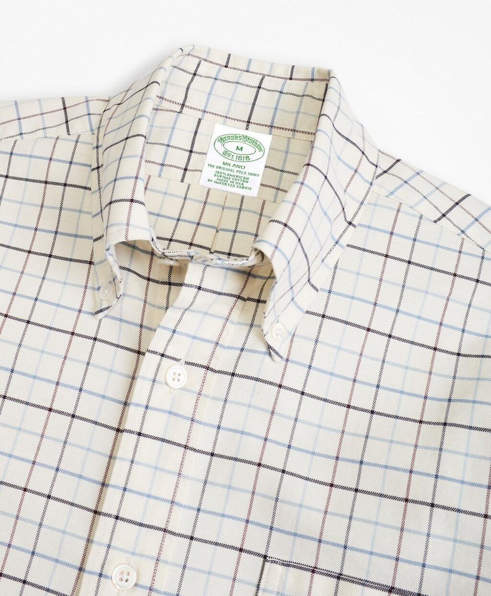 Milano Fit Oxford Windowpane Sport Shirt