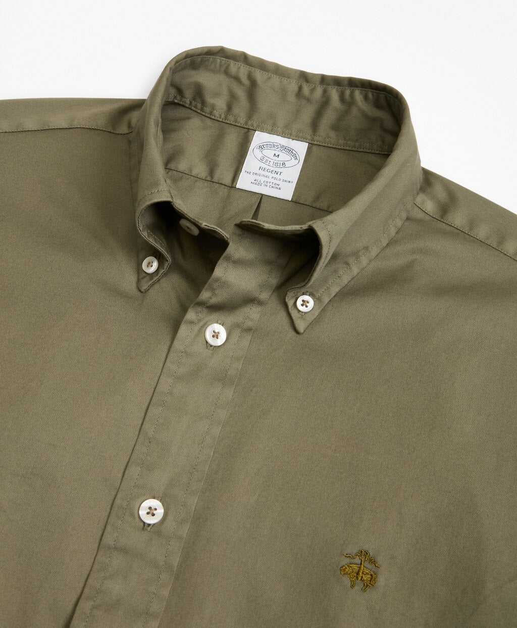 Regent Fit Garment-Dyed Twill Sport Shirt