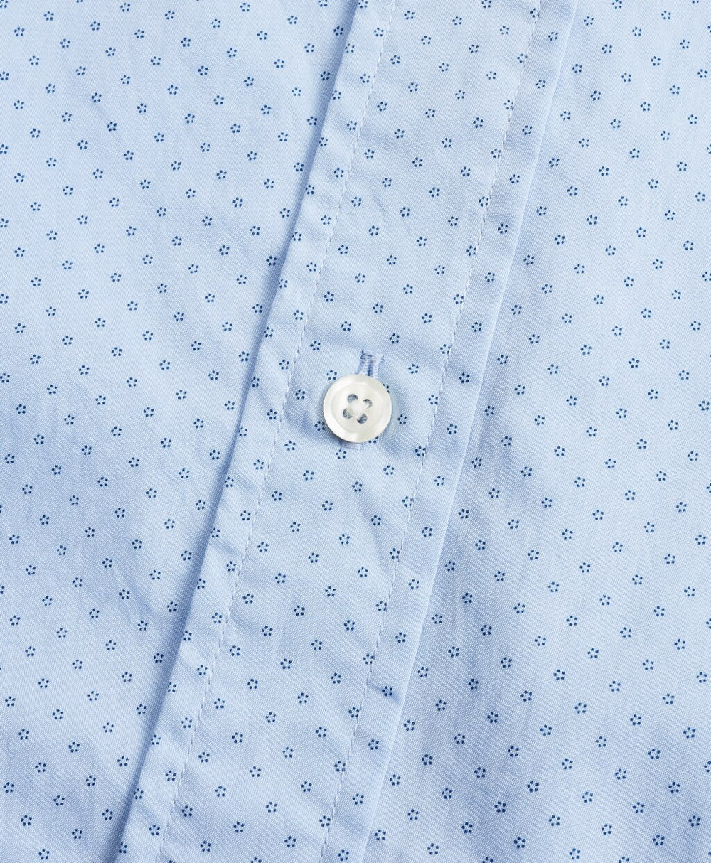Regent Fit Micro-Floral Print Sport Shirt