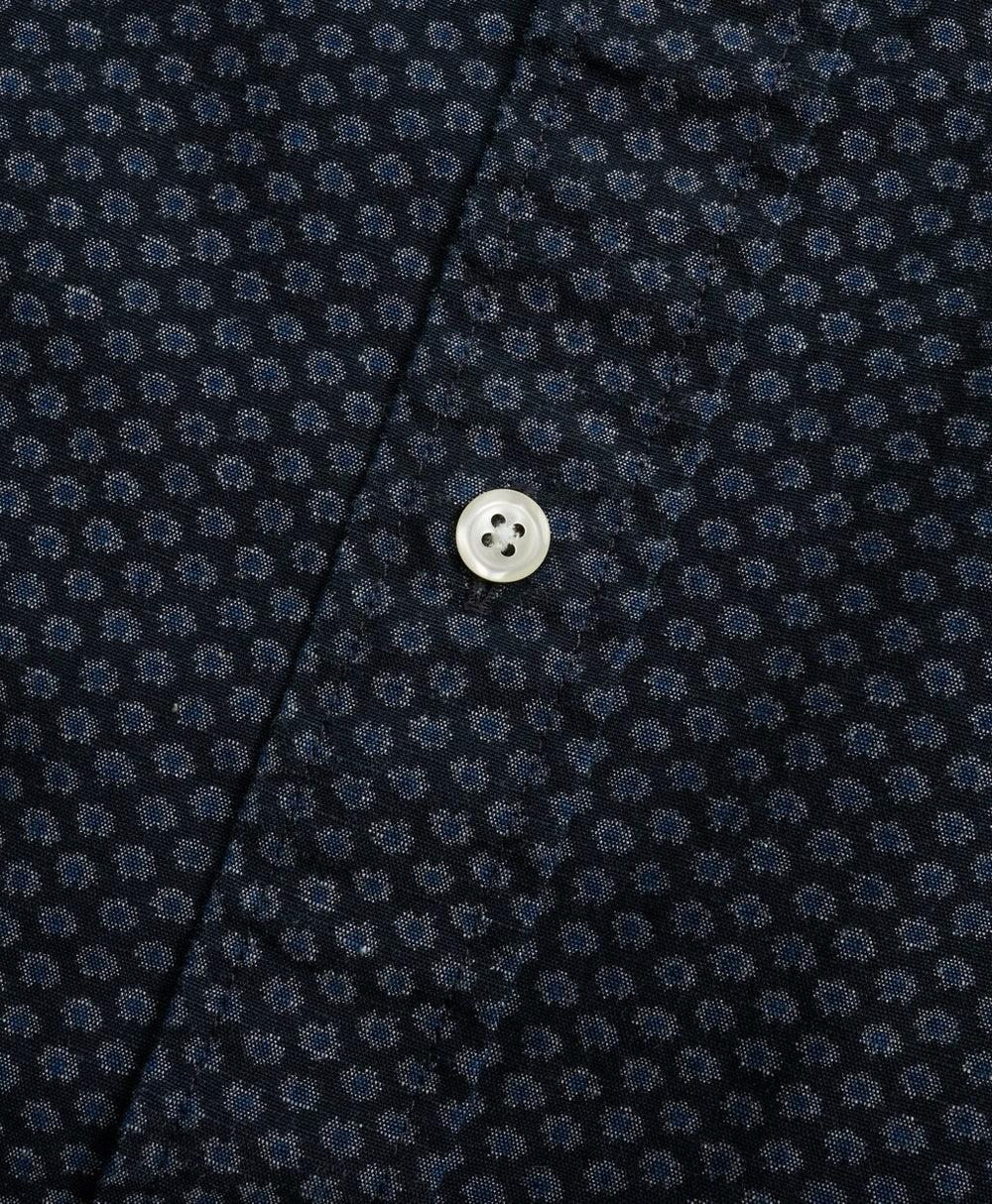 Regent Fit Mini-Floral Print Sport Shirt