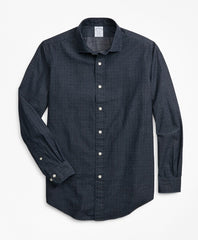 Regent Fit Mini-Floral Print Sport Shirt