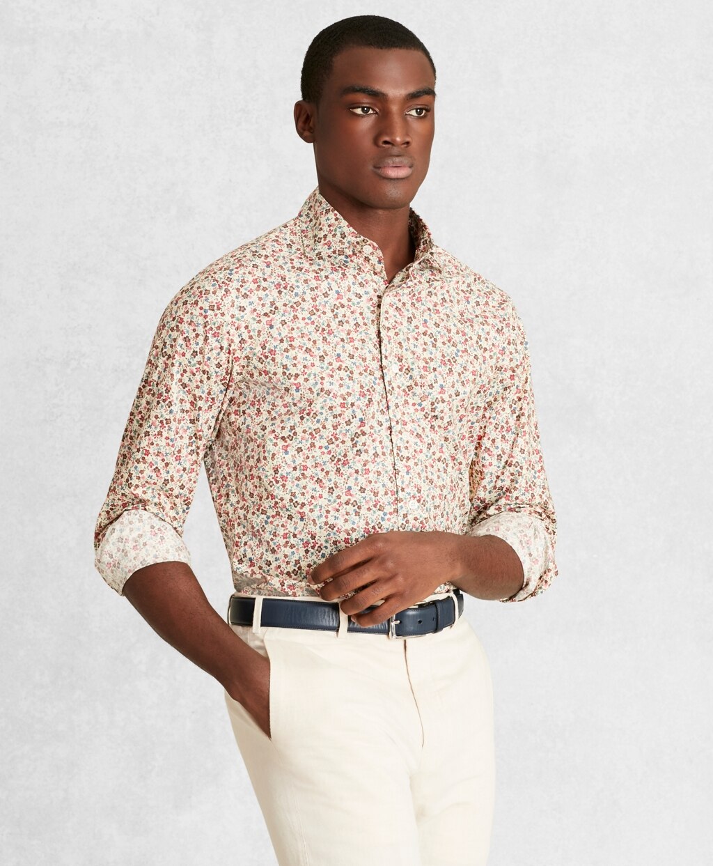 Golden Fleece® Regent Fit Multi-Color Floral Sport Shirt
