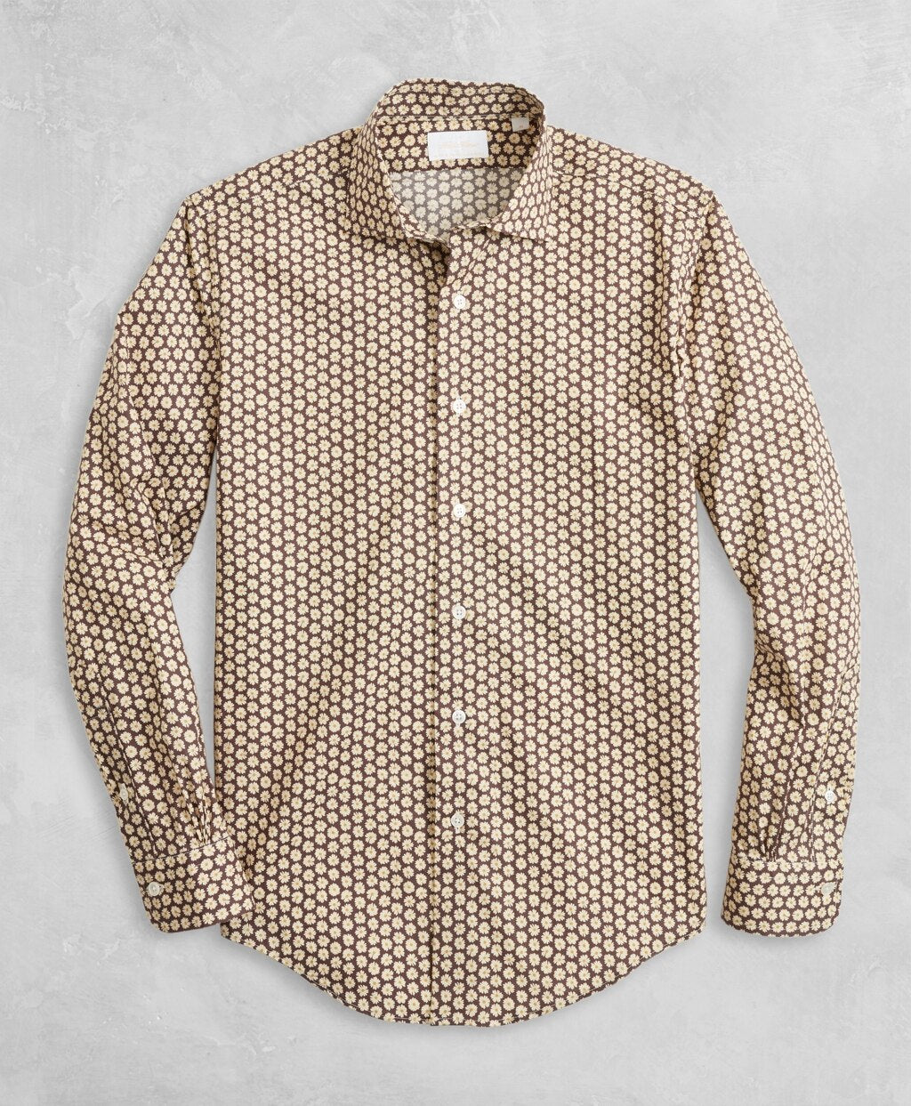 Golden Fleece® Regent Fit Brown Floral Sport Shirt