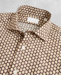 Golden Fleece® Regent Fit Brown Floral Sport Shirt