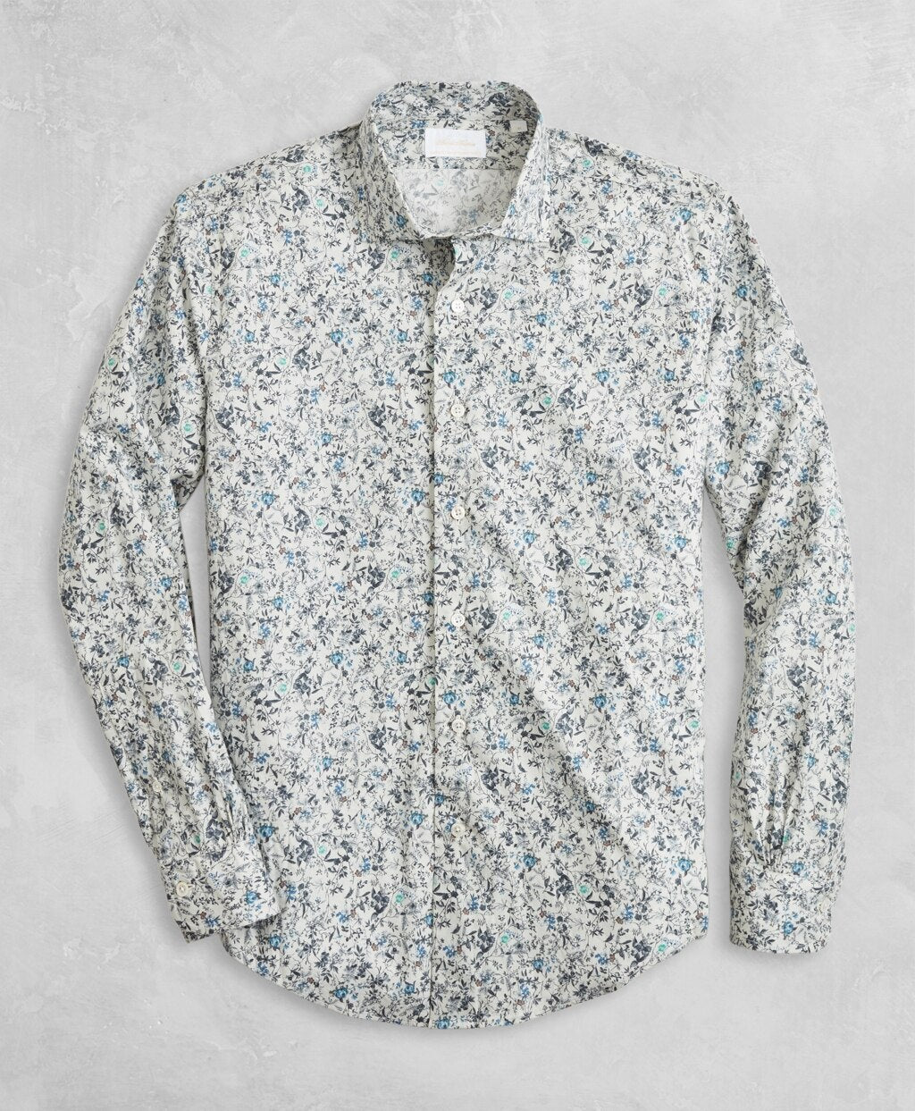 Golden Fleece® Regent Fit White Floral Sport Shirt