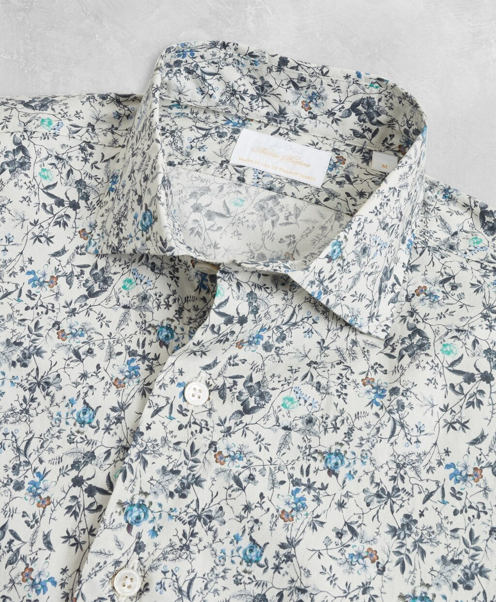 Golden Fleece® Regent Fit White Floral Sport Shirt