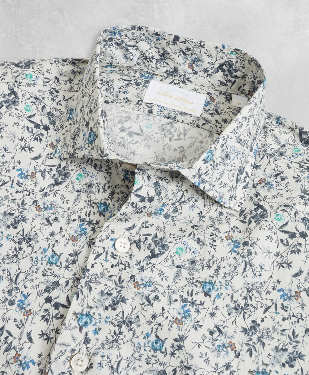 Golden Fleece® Regent Fit White Floral Sport Shirt
