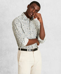 Golden Fleece® Regent Fit White Floral Sport Shirt