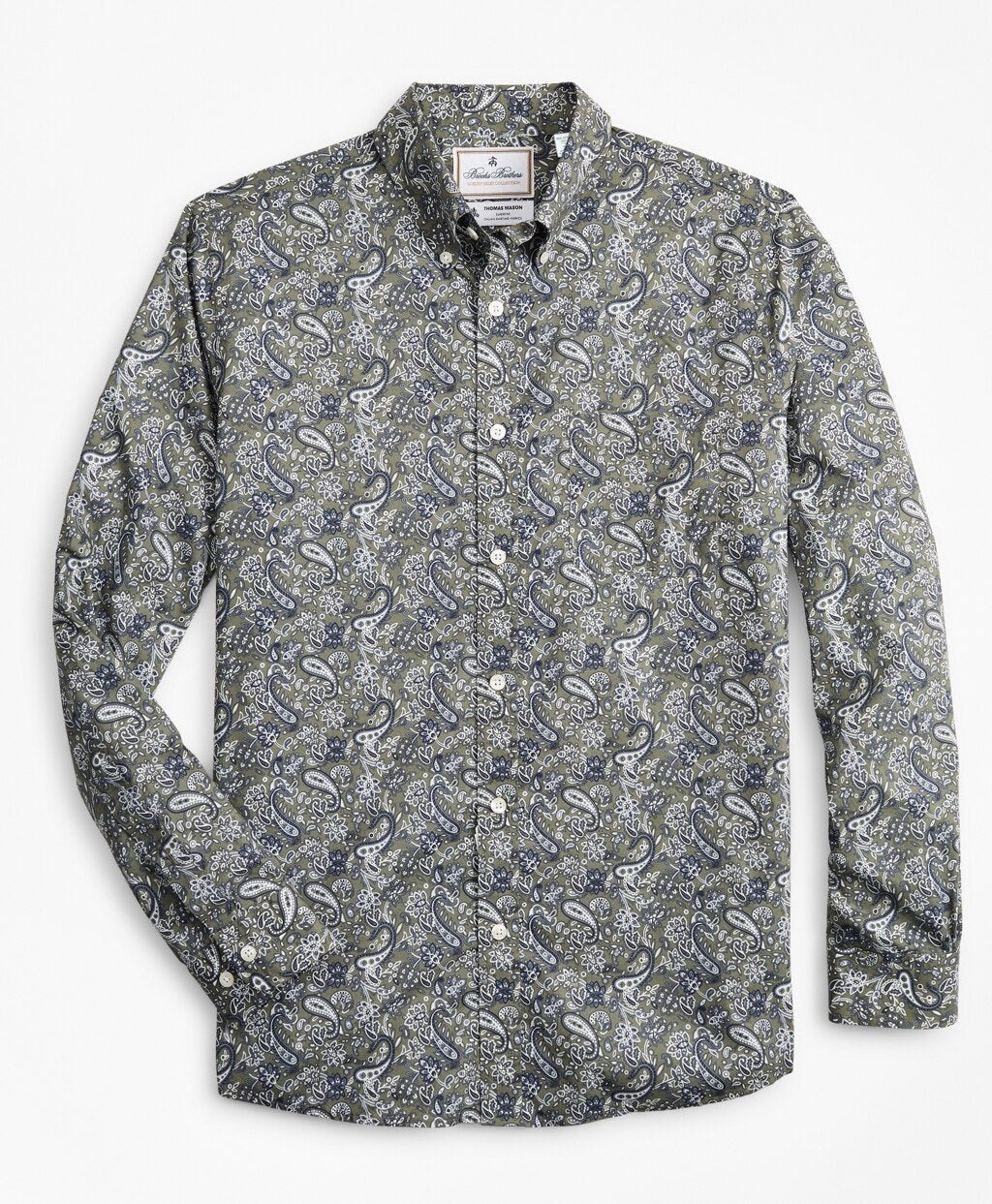 Luxury Collection Milano Slim-Fit Sport Shirt, Button-Down Collar Paisley Print