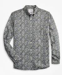 Luxury Collection Milano Slim-Fit Sport Shirt, Button-Down Collar Paisley Print
