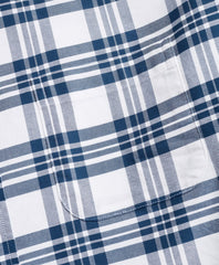 Regent Fit Oxford Blue and White Plaid Sport Shirt