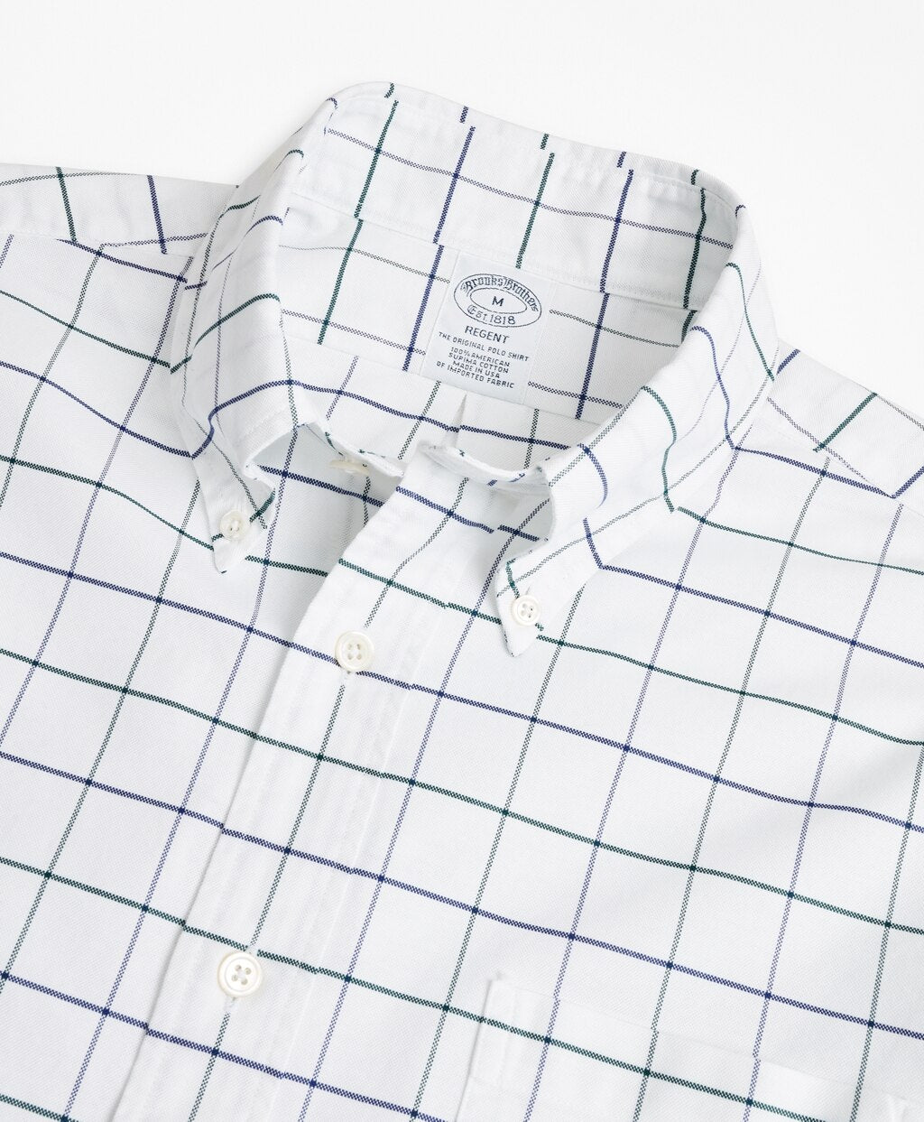 Regent Fit Oxford Windowpane Sport Shirt