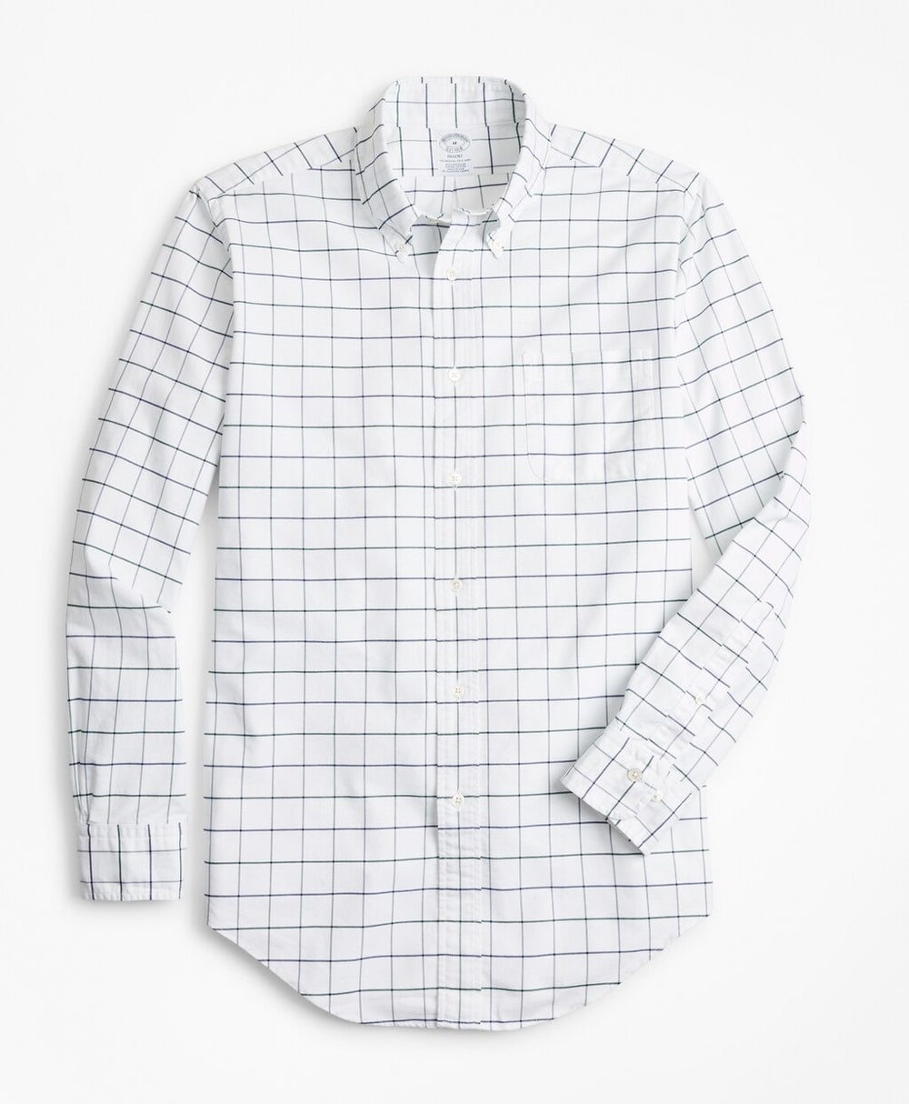 Regent Fit Oxford Windowpane Sport Shirt