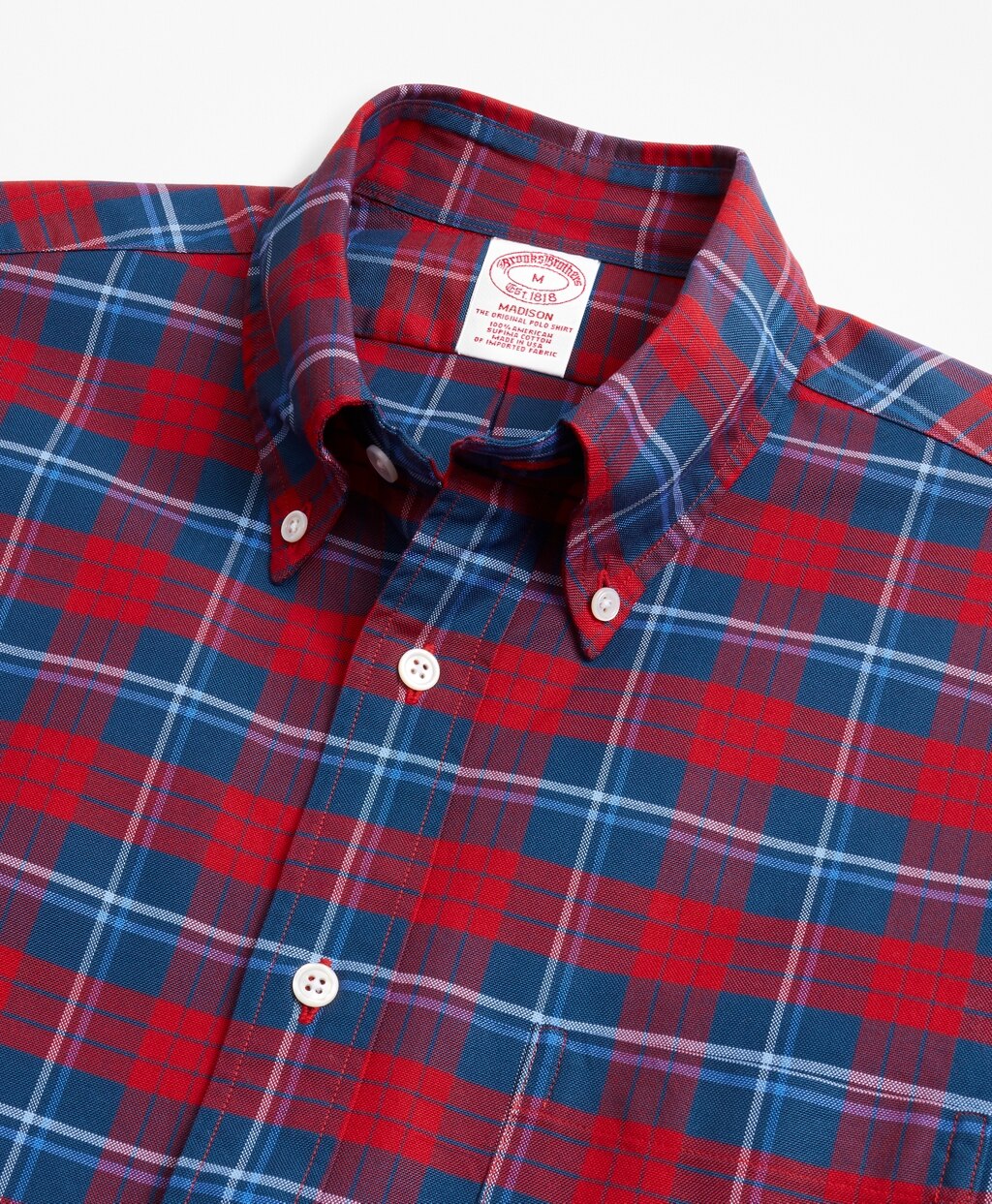 Madison Fit Oxford Bold Plaid Sport Shirt