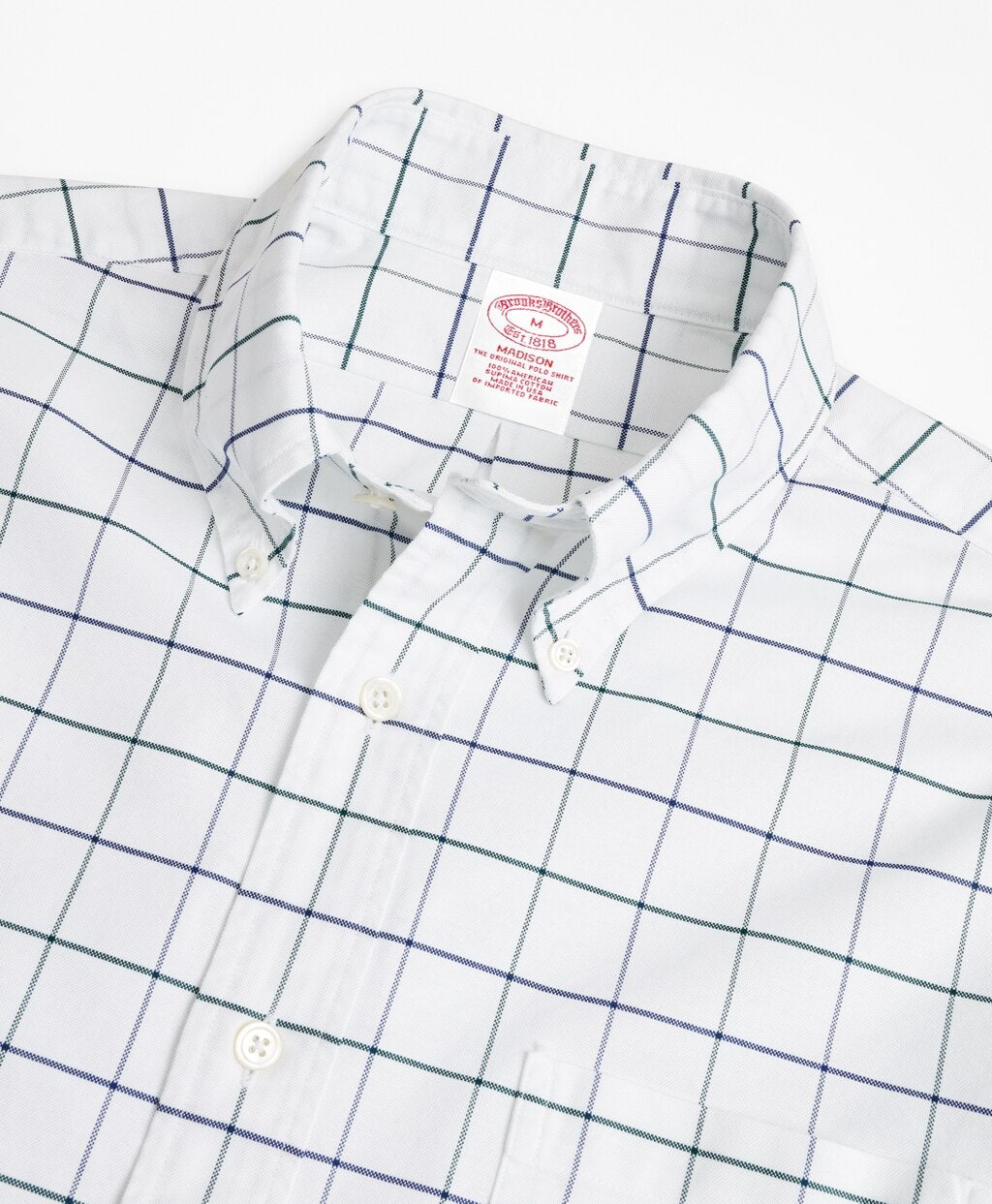Madison Fit Oxford Windowpane Sport Shirt