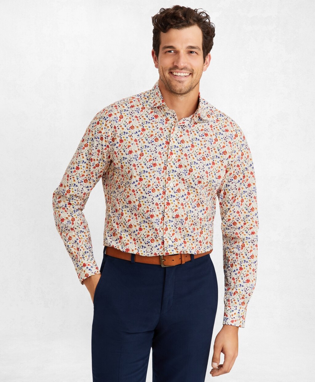Golden Fleece® Regent Fit Multi-Floral Sport Shirt