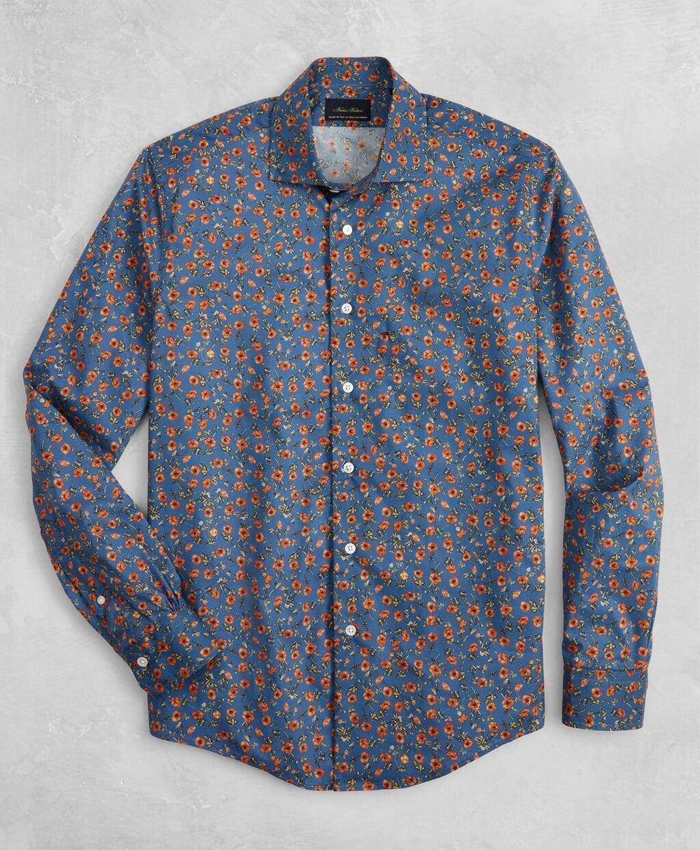 Golden Fleece® Regent Fit Blue Floral Sport Shirt