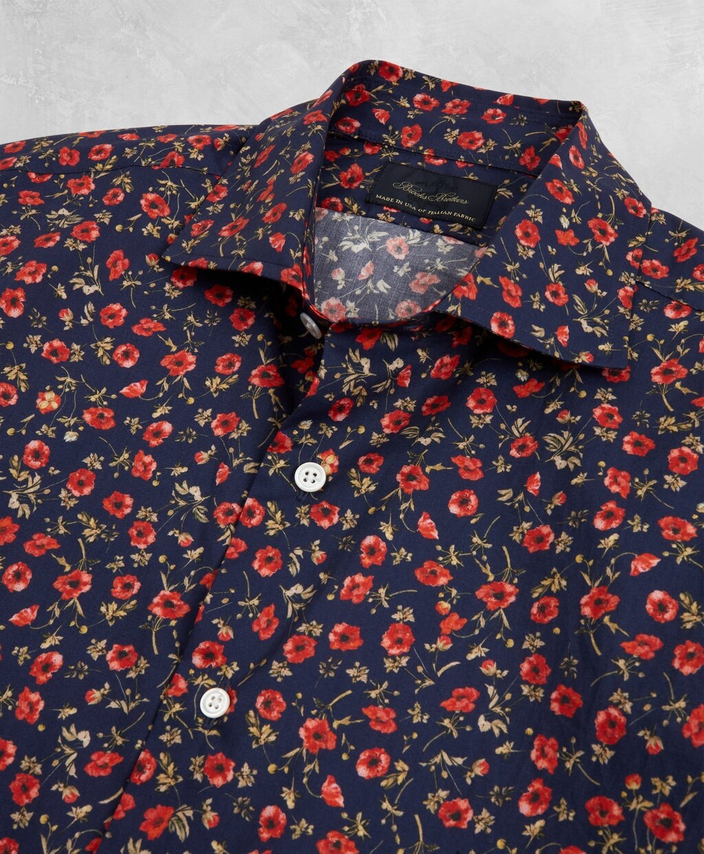 Golden Fleece® Regent Fit Navy Floral Sport Shirt