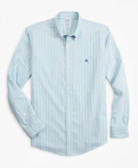 Stretch Regent Fitted Sport Shirt, Non-Iron Stripe
