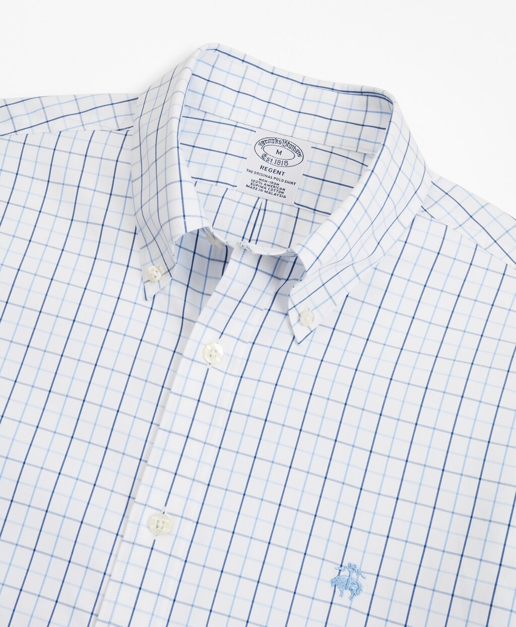 Stretch Regent Fitted Sport Shirt, Non-Iron Windowpane