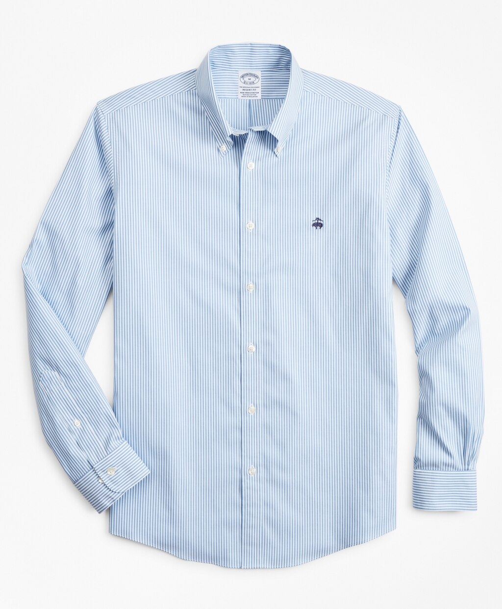Stretch Regent Fitted Sport Shirt, Non-Iron Stripe