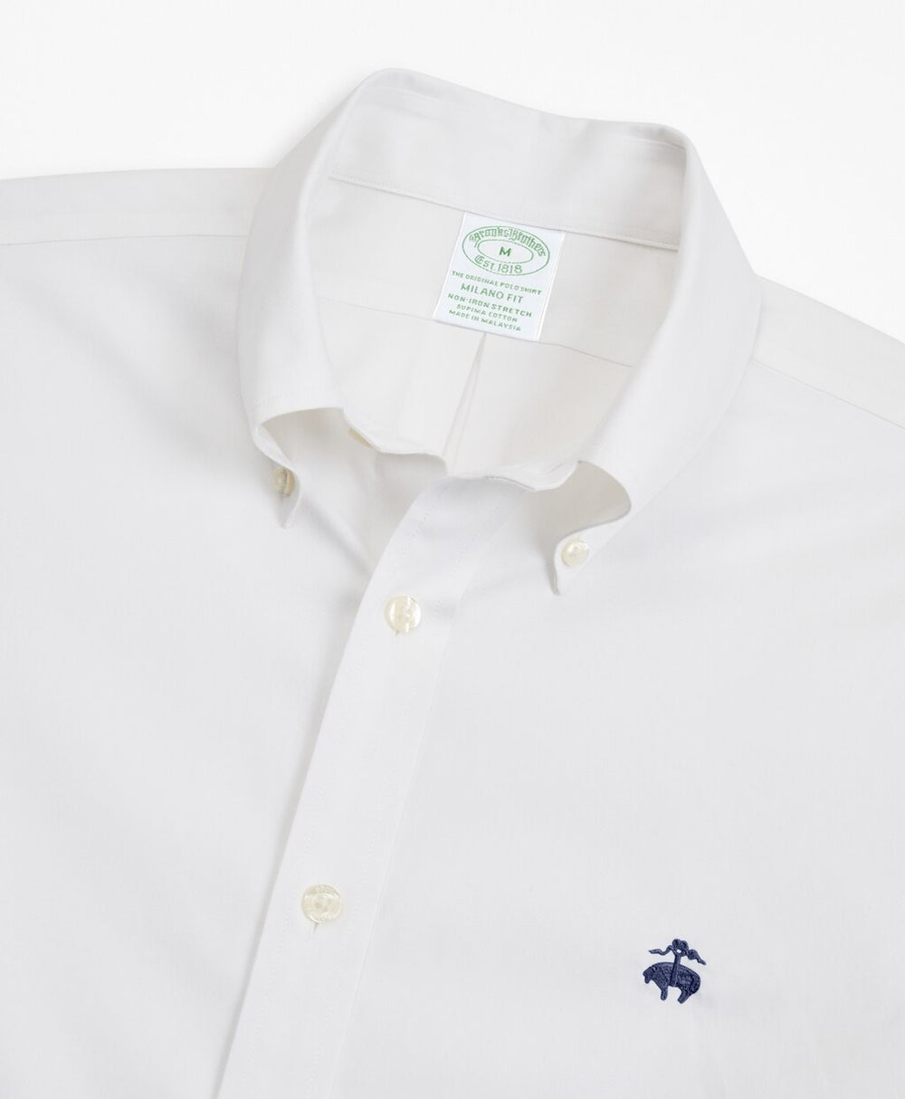 Stretch Milano Slim-Fit Sport Shirt, Non-Iron