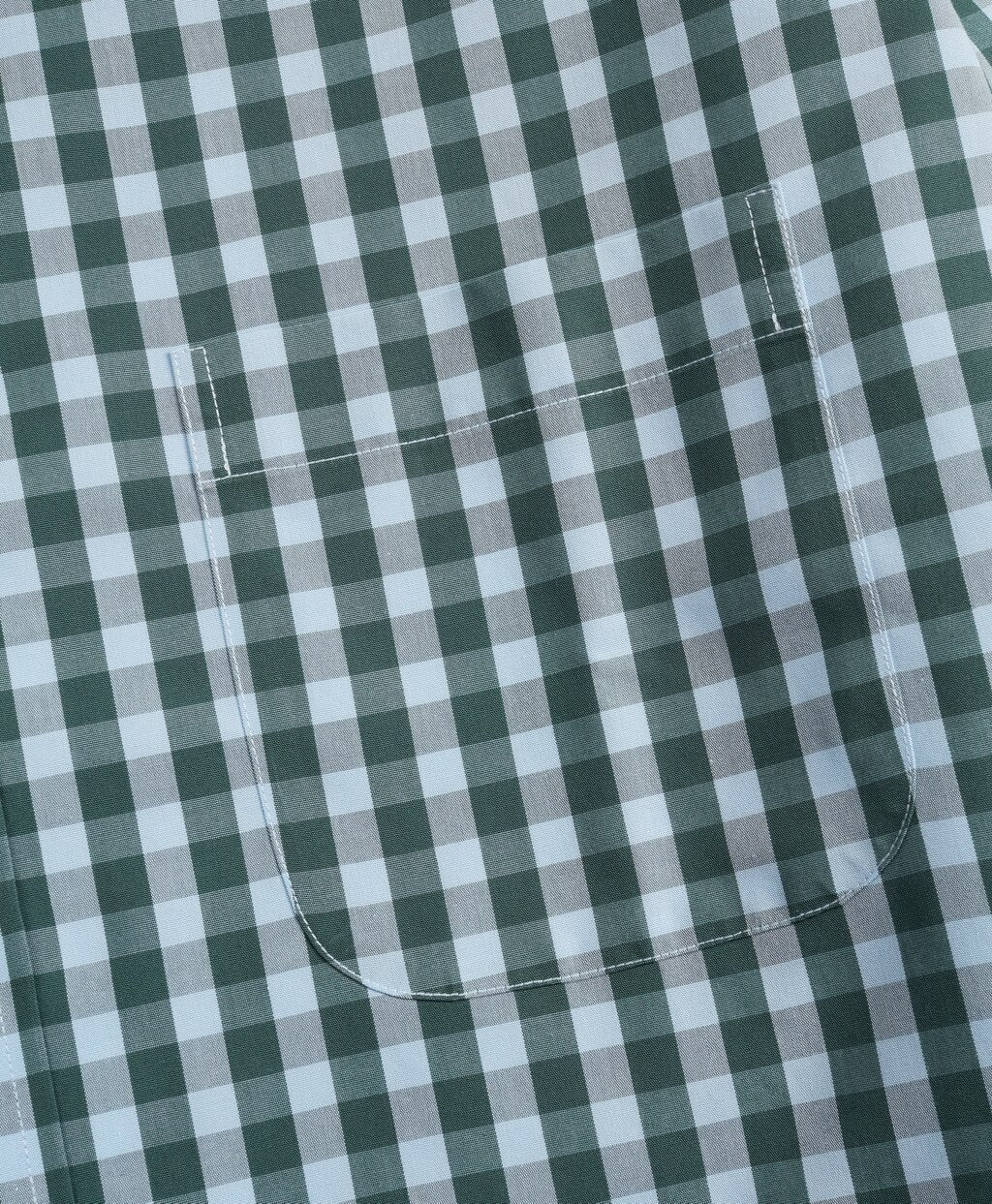 Stretch Milano Slim-Fit Sport Shirt, Non-Iron Gingham