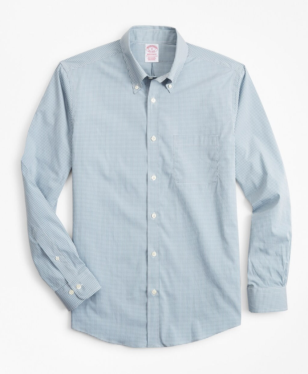 Madison Classic-Fit Sport Shirt, Performance Series with COOLMAX®, Gingham