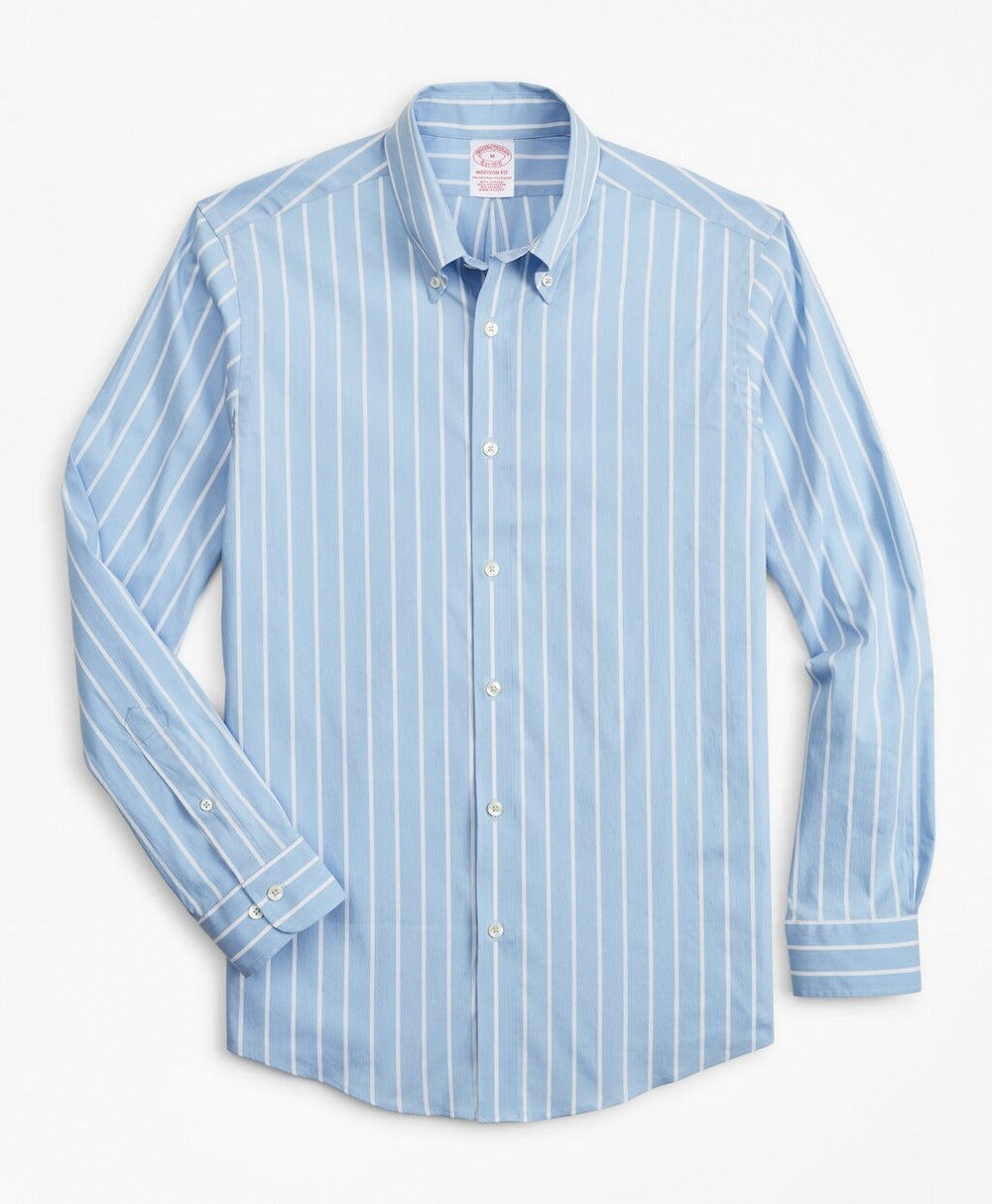 Madison Classic-Fit Sport Shirt, Performance Series with COOLMAX®, Ground Stripe
