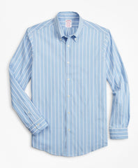 Madison Classic-Fit Sport Shirt, Performance Series with COOLMAX®, Ground Stripe