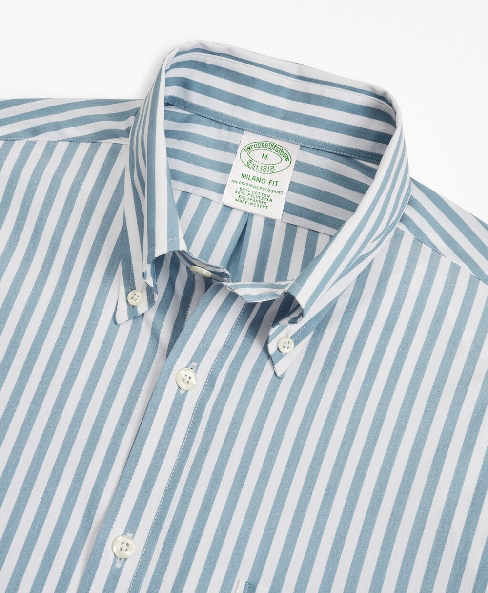 Milano Slim-Fit Sport Shirt, Performance Series with COOLMAX®, Stripe