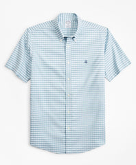 Stretch Regent Fitted Sport Shirt, Non-Iron Short-Sleeve Check