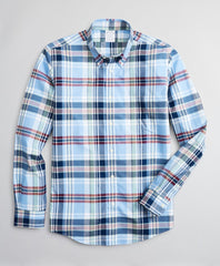 Stretch Regent Fitted Sport Shirt, Non-Iron Multi-Plaid