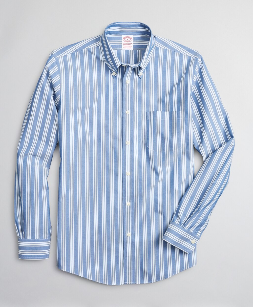 Stretch Madison Classic-Fit Sport Shirt, Non-Iron Awning Stripe