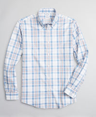 Stretch Regent Fitted Sport Shirt, Non-Iron Multi-Plaid