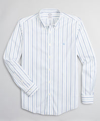 Stretch Regent Fitted Sport Shirt, Non-Iron Stripe
