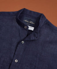 Golden Fleece® Regent Fit Band Collar Linen Sport Shirt